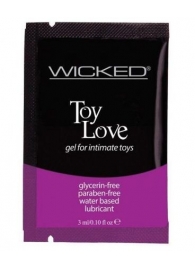 Лубрикант на водной основе для использования с игрушками WICKED Toy Love - 3 мл. - Wicked - купить с доставкой в Прокопьевске