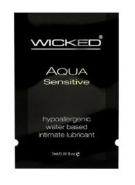 Мягкий лубрикант на водной основе WICKED AQUA Sensitive - 3 мл. - Wicked - купить с доставкой в Прокопьевске