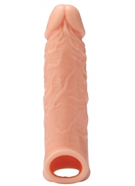 Телесная насадка EXTENDER WITH BALL STRAP 6.5 - 17 см. - Dream Toys - в Прокопьевске купить с доставкой