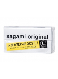 Презервативы Sagami Original 0.02 L-size увеличенного размера - 10 шт. - Sagami - купить с доставкой в Прокопьевске