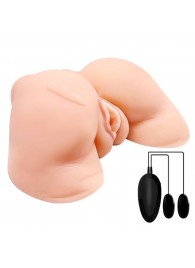 Телесная вибровагина Julie с 2 рабочими отверстиями - Baile - в Прокопьевске купить с доставкой