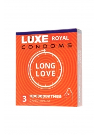 Презервативы с продлевающим эффектом LUXE Royal Long Love - 3 шт. - Luxe - купить с доставкой в Прокопьевске