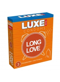 Презервативы с продлевающим эффектом LUXE Royal Long Love - 3 шт. - Luxe - купить с доставкой в Прокопьевске