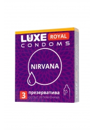 Презервативы с увеличенным количеством смазки LUXE Royal Nirvana - 3 шт. - Luxe - купить с доставкой в Прокопьевске