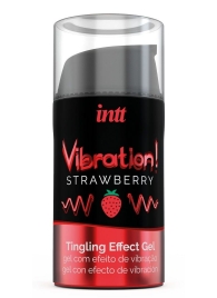 Жидкий интимный гель с эффектом вибрации Vibration! Strawberry - 15 мл. - INTT - купить с доставкой в Прокопьевске