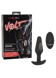 Черная анальная пробка с электростимуляцией Volt Electro-Fury - 12,75 см. - California Exotic Novelties - купить с доставкой в Прокопьевске