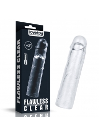 Прозрачная насадка-удлинитель Flawless Clear Penis Sleeve Add 2 - 19 см. - Lovetoy - в Прокопьевске купить с доставкой