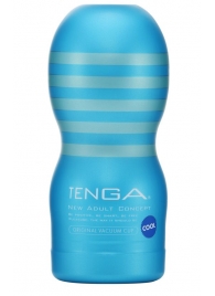 Мастурбатор с охлаждающей смазкой TENGA Original Vacuum Cup Cool - Tenga - в Прокопьевске купить с доставкой