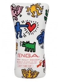 Мастурбатор-туба Keith Haring Soft Tube CUP - Tenga - в Прокопьевске купить с доставкой