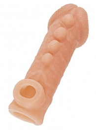 Телесная закрытая насадка с шишечками Cock Sleeve Size S - 13,8 см. - KOKOS - в Прокопьевске купить с доставкой