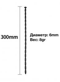 Черный уретральный расширитель - 30 см. - Rubber Tech Ltd - купить с доставкой в Прокопьевске