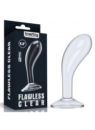 Прозрачный стимулятор простаты Flawless Clear Prostate Plug - 15 см. - Lovetoy - в Прокопьевске купить с доставкой