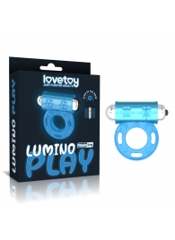 Голубое, светящееся в темноте эрекционное виброкольцо Lumino Play Vibrating Penis Ring - Lovetoy - в Прокопьевске купить с доставкой