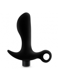 Черный анальный вибратор Silicone Vibrating Prostate Massager 01 - 10,8 см. - Blush Novelties - в Прокопьевске купить с доставкой