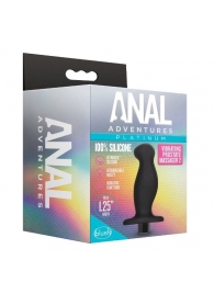 Черный анальный вибромассажёр Silicone Vibrating Prostate Massager 02 - 10,8 см. - Blush Novelties - в Прокопьевске купить с доставкой