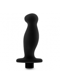 Черный анальный вибромассажёр Silicone Vibrating Prostate Massager 02 - 10,8 см. - Blush Novelties - в Прокопьевске купить с доставкой