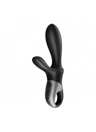 Черный анальный вибратор Heat Climax+ с функцией нагрева - 20,6 см. - Satisfyer - в Прокопьевске купить с доставкой
