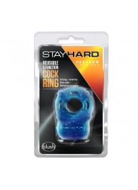 Голубое эрекционное виброкольцо Reusable 5 Function Cock Ring - Blush Novelties - в Прокопьевске купить с доставкой