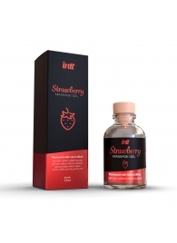 Массажный гель с ароматом клубники Strawberry - 30 мл. - INTT - купить с доставкой в Прокопьевске