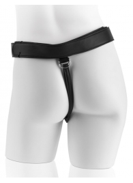 Страпон с телесной насадкой 7  Uncut with Strap on Harness - 18 см. - Pipedream - купить с доставкой в Прокопьевске