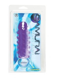 Закрытая фиолетовая насадка с пупырышками SAMURAI PENIS SLEEVE PURPLE - 14,5 см. - NMC - в Прокопьевске купить с доставкой