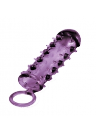 Закрытая фиолетовая насадка с пупырышками SAMURAI PENIS SLEEVE PURPLE - 14,5 см. - NMC - в Прокопьевске купить с доставкой