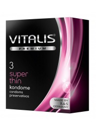 Ультратонкие презервативы VITALIS PREMIUM super thin - 3 шт. - Vitalis - купить с доставкой в Прокопьевске