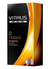 Ребристые презервативы VITALIS PREMIUM ribbed - 12 шт. - Vitalis - купить с доставкой в Прокопьевске
