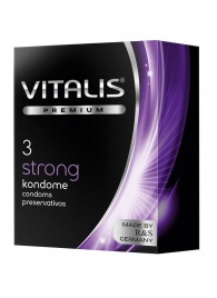 Презервативы с утолщенной стенкой VITALIS PREMIUM strong - 3 шт. - Vitalis - купить с доставкой в Прокопьевске