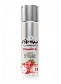 Массажное масло JO Aromatix Massage Oil Strawberry с ароматом клубники - 120 мл. - System JO - купить с доставкой в Прокопьевске