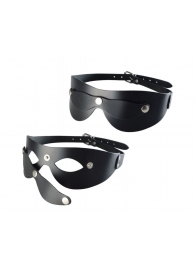 Черная кожаная маска  Новичок - Sitabella - купить с доставкой в Прокопьевске