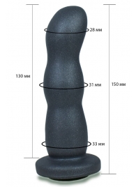 Черная анальная рельефная насадка-фаллоимитатор - 15 см. - LOVETOY (А-Полимер) - купить с доставкой в Прокопьевске