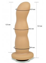 Телесная рельефная насадка Harness - 14,2 см. - LOVETOY (А-Полимер) - купить с доставкой в Прокопьевске