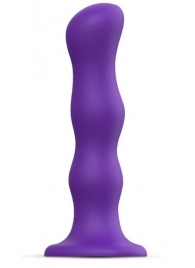 Фиолетовая насадка Strap-On-Me Dildo Geisha Balls size M - Strap-on-me - купить с доставкой в Прокопьевске