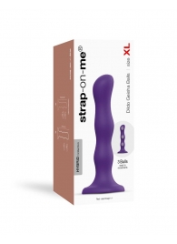 Фиолетовая насадка Strap-On-Me Dildo Geisha Balls size XL - Strap-on-me - купить с доставкой в Прокопьевске