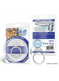 Стальное эрекционное кольцо STEEL COCK RING - 3.5 см. - BlueLine - в Прокопьевске купить с доставкой