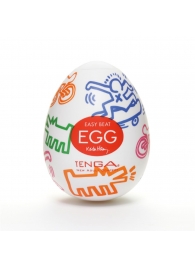 Мастурбатор-яйцо Keith Haring EGG STREET - Tenga - в Прокопьевске купить с доставкой