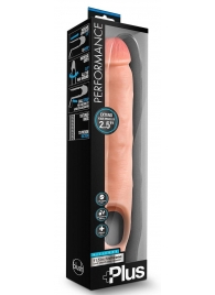 Телесная насадка-удлинитель 11.5 Inch Silicone Cock Sheath Penis Extender - 29,2 см. - Blush Novelties - в Прокопьевске купить с доставкой