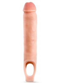 Телесная насадка-удлинитель 11.5 Inch Silicone Cock Sheath Penis Extender - 29,2 см. - Blush Novelties - в Прокопьевске купить с доставкой