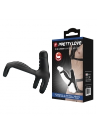 Черная вибронасадка на пенис Vibrating Penis Sling - Baile - в Прокопьевске купить с доставкой