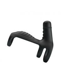 Черная вибронасадка на пенис Vibrating Penis Sling - Baile - в Прокопьевске купить с доставкой