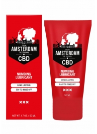 Пролонгирующий лубрикант Numbing CBD from Amsterdam - 50 мл. - Shots Media BV - купить с доставкой в Прокопьевске