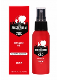 Стимулирующее массажное масло CBD from Amsterdam Massage Oil - 50 мл. - Shots Media BV - купить с доставкой в Прокопьевске