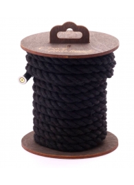 Черная хлопковая веревка для бондажа на катушке - 5 м. - Crazy Handmade - купить с доставкой в Прокопьевске