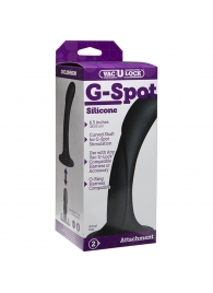 Черная изогнутая насадка Vac-U-Lock G-Spot - 16,5 см. - Doc Johnson - купить с доставкой в Прокопьевске