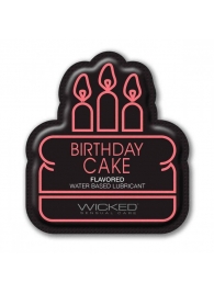 Лубрикант на водной основе со вкусом торта с кремом Wicked Aqua Birthday cake - 3 мл. - Wicked - купить с доставкой в Прокопьевске