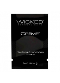 Крем для массажа и мастурбации Wicked Stroking and Massage Creme - 3 мл. - Wicked - купить с доставкой в Прокопьевске