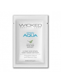 Легкий лубрикант на водной основе Wicked Simply AQUA - 3 мл. - Wicked - купить с доставкой в Прокопьевске