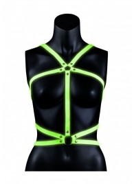 Портупея Body Harness с неоновым эффектом - размер L-XL - Shots Media BV - купить с доставкой в Прокопьевске