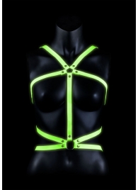 Портупея Body Harness с неоновым эффектом - размер L-XL - Shots Media BV - купить с доставкой в Прокопьевске